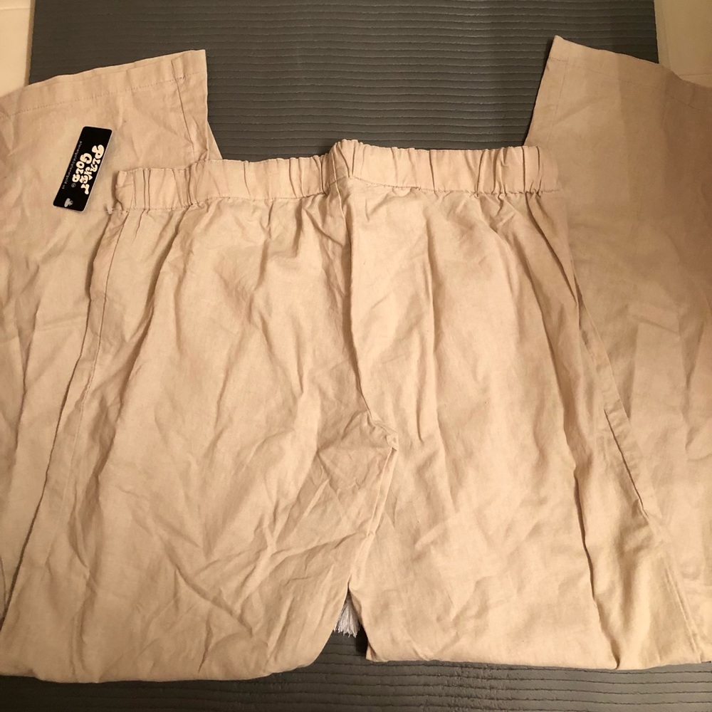 Beige linen pants - Picture 3 of 3